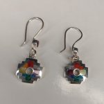 Aretes chakana con borde gruesa